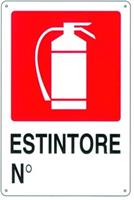 CARTELLI PLASTICA ESTINTORI CM 20X30
