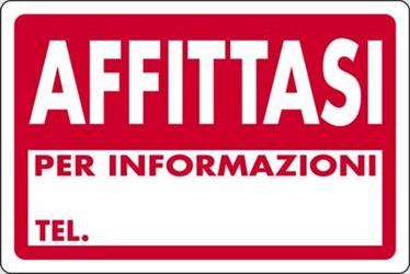CARTELLI PLASTICA AFFITTASI CM 20X30