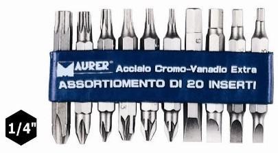 BITS MM 25 SERIE 20 PZ.CROM.VAN.C.SUPP