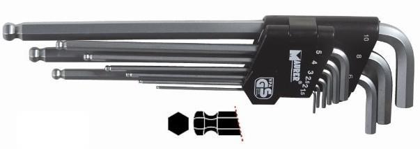 CHIAVI ESAG.LUNGHE T.SFERA 1,5-10 PZ 9