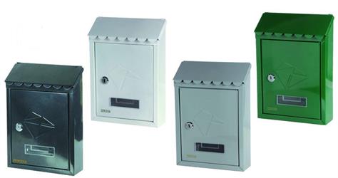 CASSETTE POSTA LAMIERA VERDE 21X30X6,8