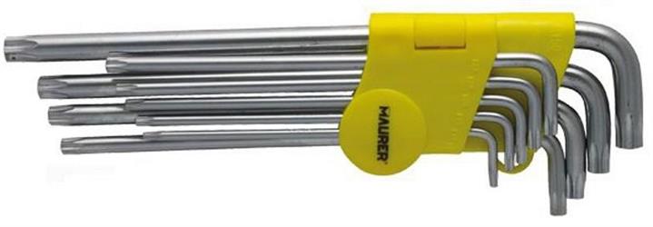 CHIAVI TORX LUNGHE C.FORO PZ 9 T10-50