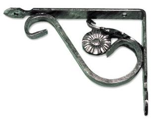 MENSOLE FERRO BATTUTO CON FIORE CM 20