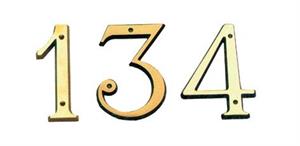 NUMERI OTTONE LUCIDO - 0- CM 12