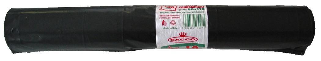 SACCO NERO GR 75 CM 80X110 CONF.PZ 10