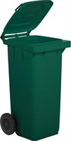 BIDONE VERDE SCURO CARRELLATO LT 120