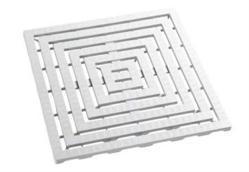 PEDANA PLASTICA RIGIDA BIANCA 57X57 CM