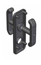 PLACCA C/MANIG.DOPPIA MARTEL.QUAD.8 MM