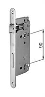 SERRATURA AGB CROMATA OPACA MM.40