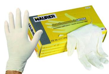 GUANTI LATEX TRASP. DISP. 100PZ TG.S