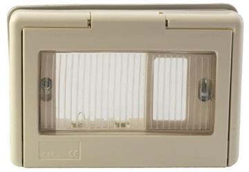 SUPPORTO INCASSO IP44 SCHUKO 1P AVORIO