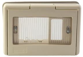 SUPPORTO INCASSO IP44 SCHUKO 1P AVORIO