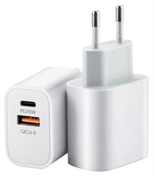 ALIMENTATORE 1 USB / 1 TYPE-C BIANCO